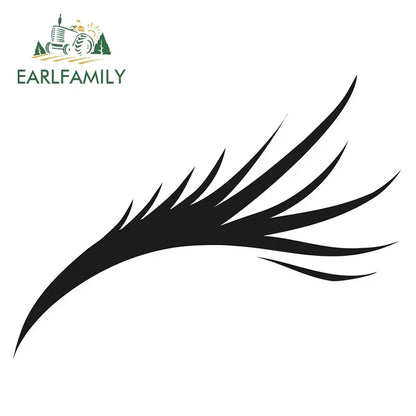 Car   EARLFAMILY 13cm x 9.5cm Auto Eyelash Graphics Car Sticker Funny Car lights Decals Waterproof  Vinyl Car Wrap 3D Decoration