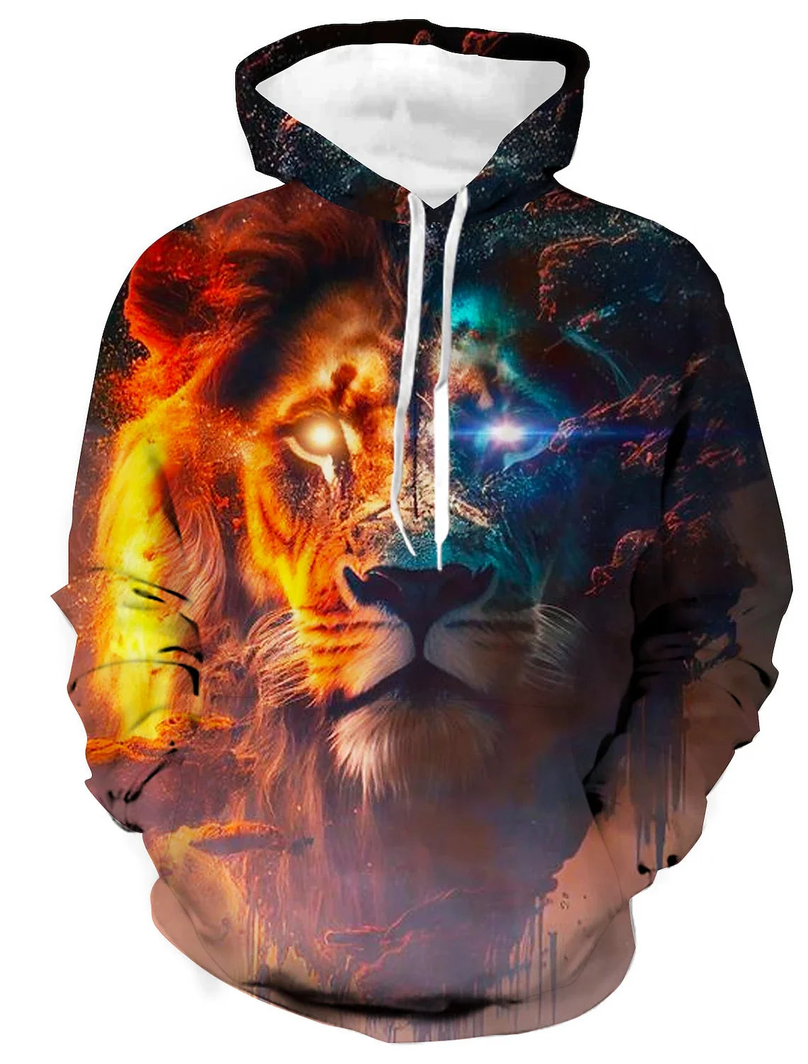 Men clothing  Graphic Lion Men's Fashion 3D Print Hoodie Streetwear Hoodies Long Sleeve