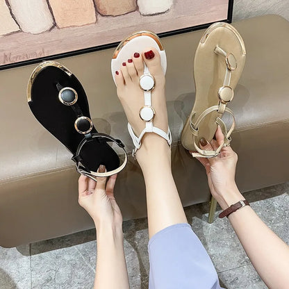 Woman shoes Sandals Summer Casual Roman Flat Sandals Flip Flops Open Toe Daily Sandals Women Luxury Designer Fashion Shoes for Women