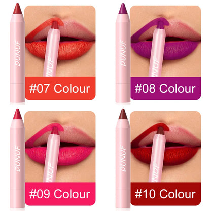 Makeup and Face 18-Colors Lipstick Pencil Waterproof Sexy Red Matte Contour Tint Lipstick Lasting