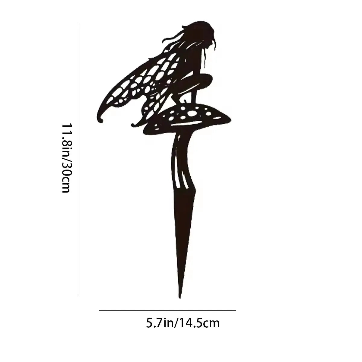 Outdoor 1pc Dancing Fairy Metal Decorative Garden Stake, Classic Creative Insert Yard Ornament For Halloween, Party, Lawn