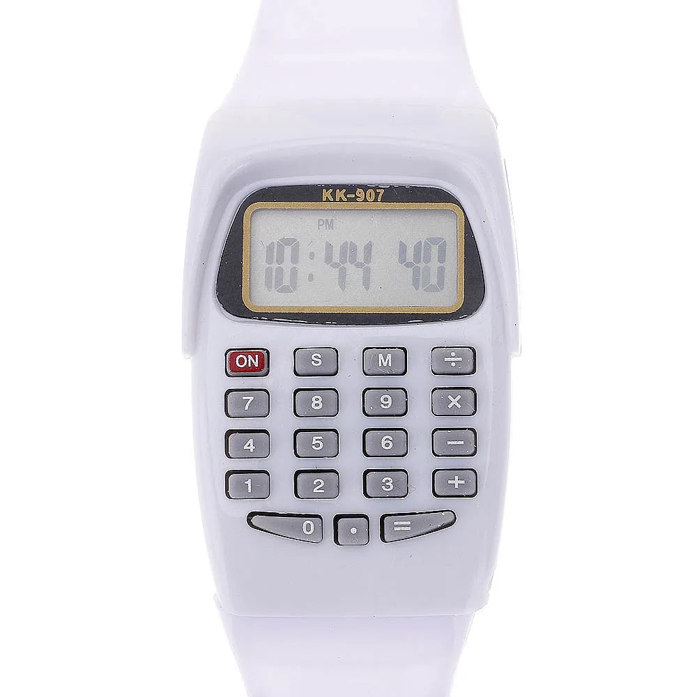 Jewellery   2 in 1 Fashion Digital Student Exam Special Calculator Watch Children Electronic Watch Time Calculator New Watch Mini Calculator