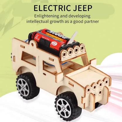 Toys Innovative Technology Small Production Jeep Electric Toy Student Scientific Experiment Handmade Diy Model