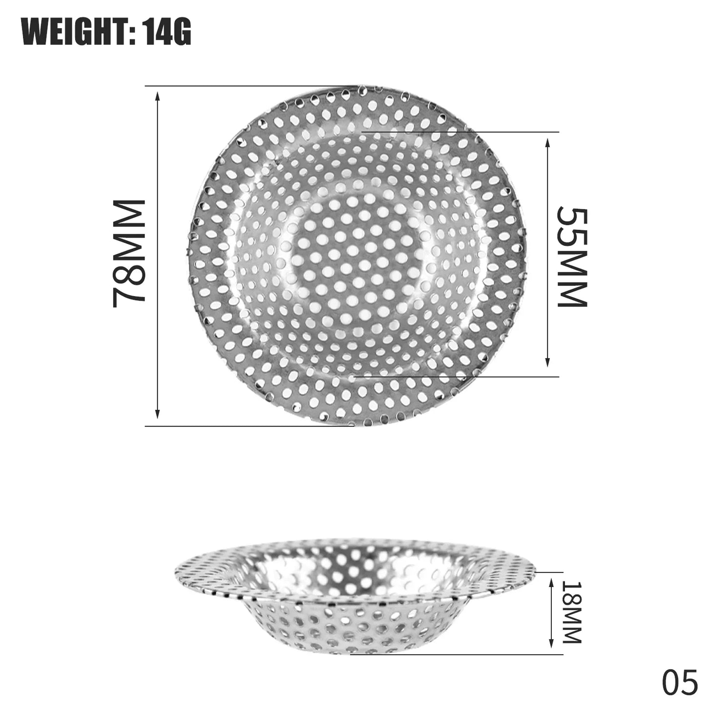 Kitchen 1PCS Kitchen accessories Sink Filter Stainless Steel Mesh Sink Strainer Filter Bathroom Sink Strainer Drain Hole Filter Trap Waste Screen