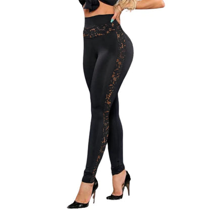 Woman clothing   Fashion Loose Yoga Pants Women  Slim Lace Sexy Crochet Casual Sport Pant Legging