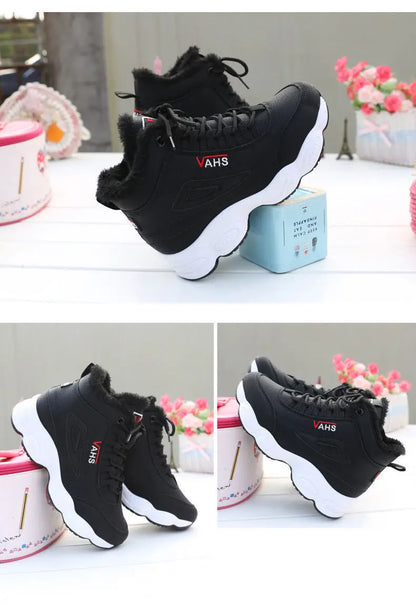 Woman shoes New High-quality Warm Cotton Shoes for Women High-top Short Plush Sports Women's Shoes Non-slip Casual Flat-soled Women's Shoes