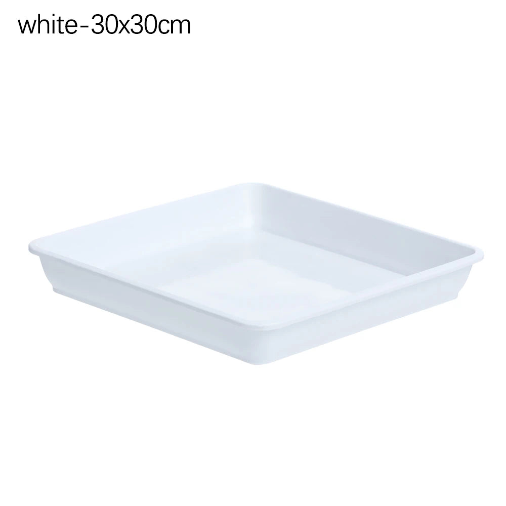 Outdoor 1Pcs Plastic Square Durable Indoor Outdoor Plastic Tray Saucers Drip Trays Plant Saucer