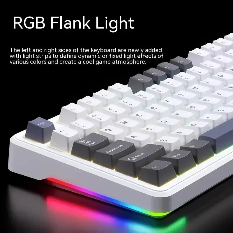 Laptop Aula F87 Pro Mechanical Keyboard Wired/2.4g Wireless/Bluetooth 80% 87 Keys Rgb Hot Swap Gasket Pbt Customized Gaming Keyboard