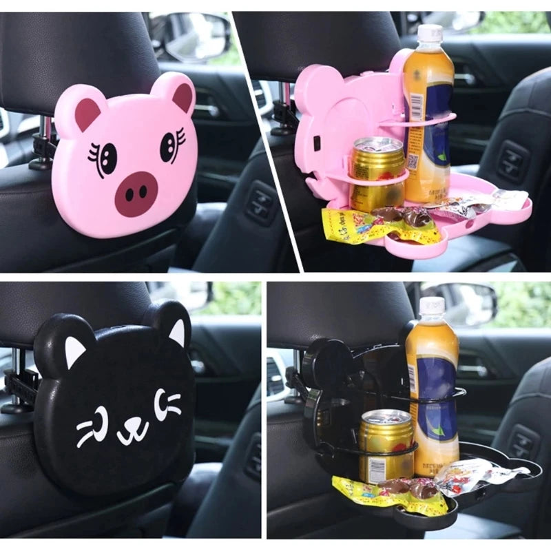 Car   Multifunction Cartoon Shaped Folding Auto Car Back Seat Table Drinks Baby Dinner Plate The Car Tray Car Cup Holder