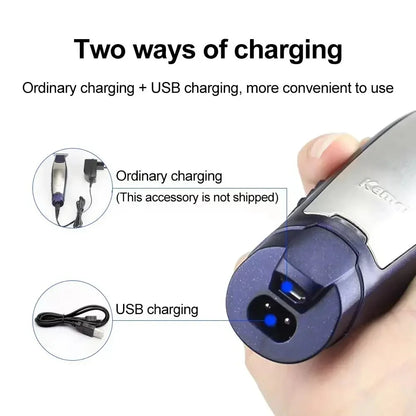 Bathroom  Kemei KM-5021 Electric Hair Clipper Professional Hair Cutting Kit USB Cable Rechargeable Bald Head Men's Hair Trimmer Machine