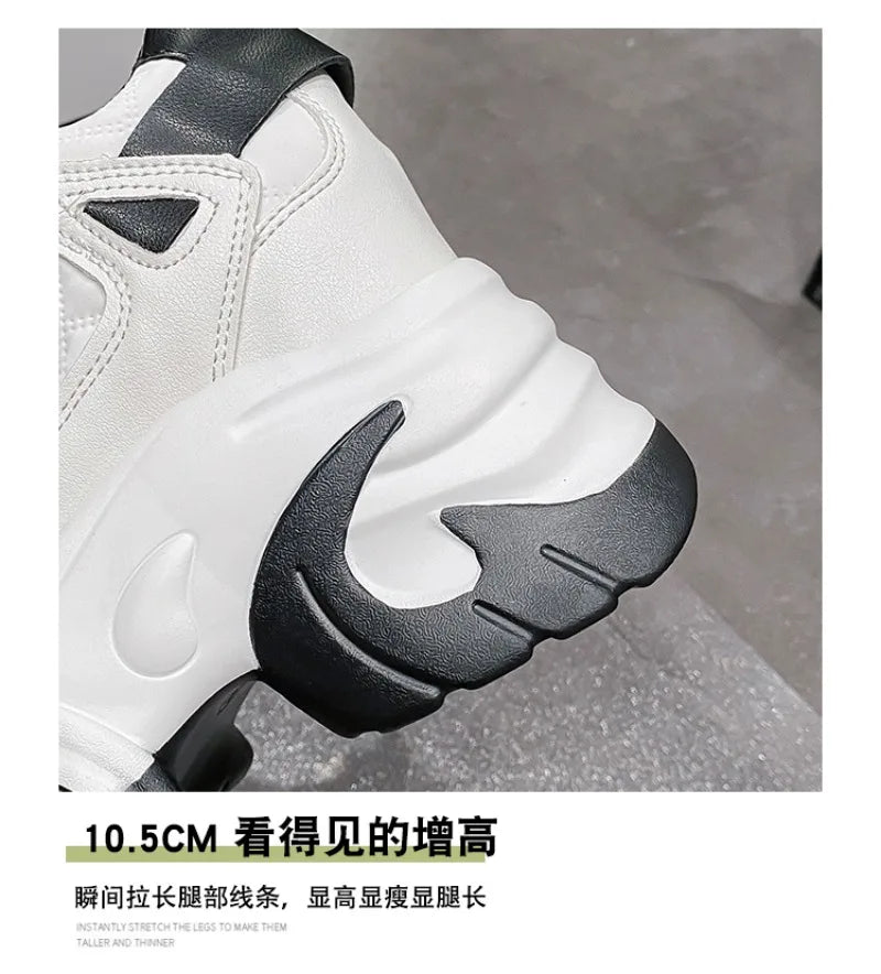 Woman shoes  High Platform Sneakers Women 2023 Thick Sole Sports Ladies Trainers Vulcanized Shoes Woman Chunky Sneakers Zapatillas Mujer 10CM