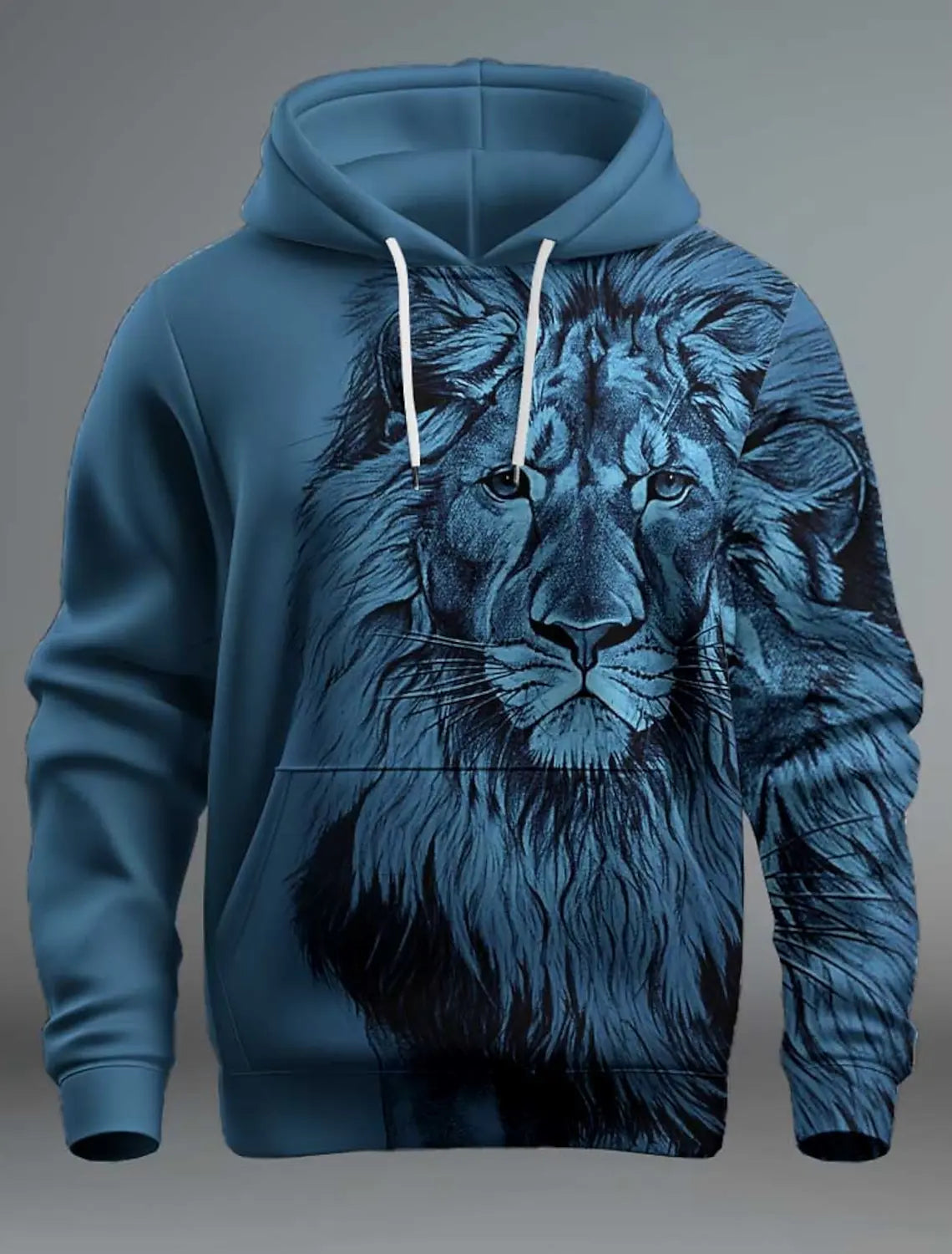 Men clothing  Graphic Lion Men's Fashion 3D Print Hoodie Streetwear Hoodies Long Sleeve