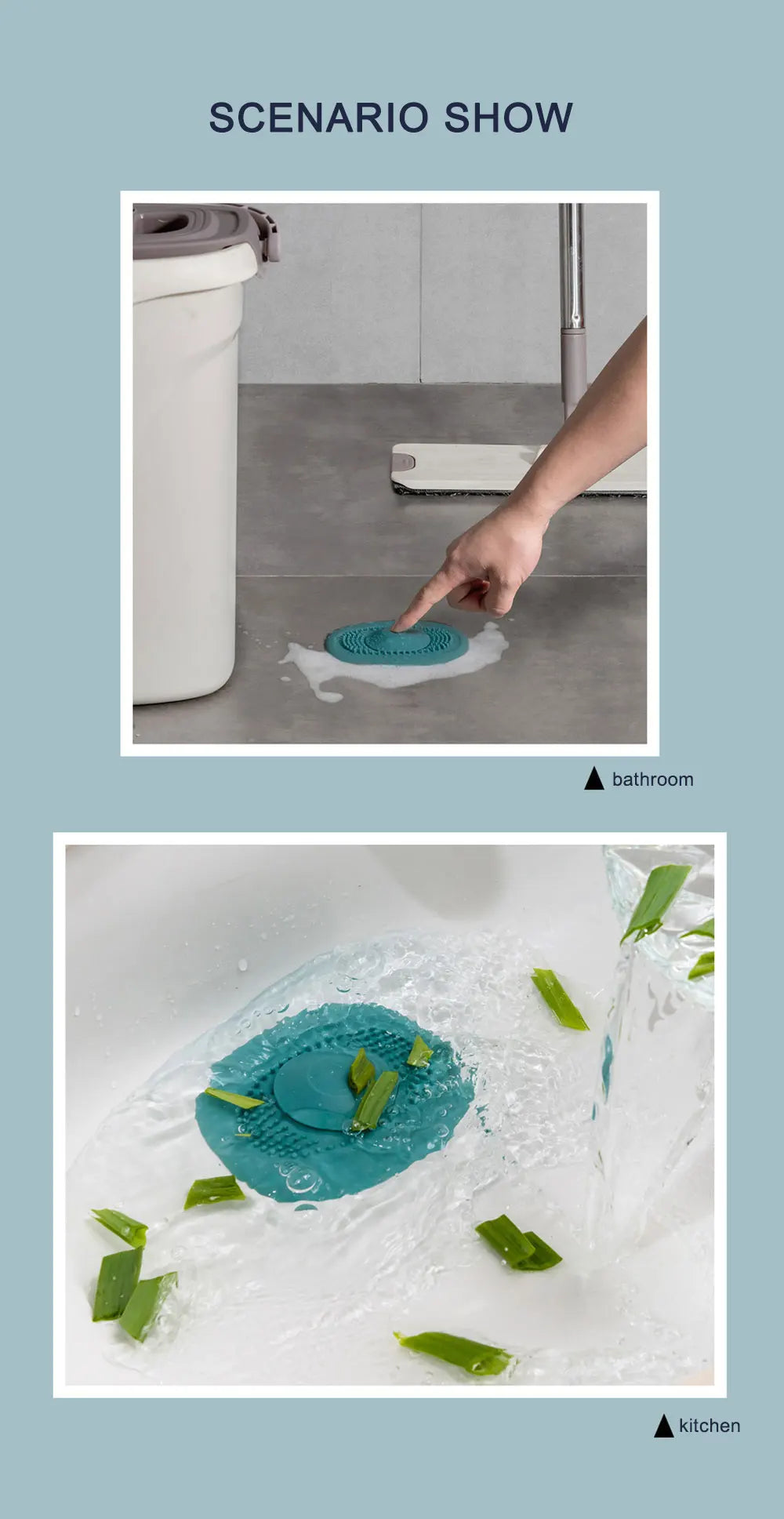 kitchen  Silicone Kitchen Sink Plug  Bathroom Accessories