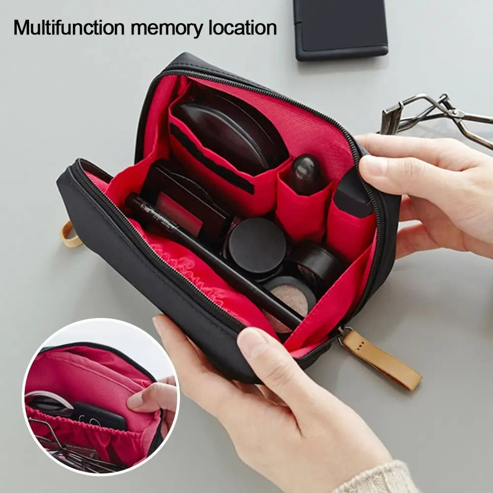 Makeup and face  Small Makeup Bag Simple Solid Colour Cosmetic Storage Bag for Women