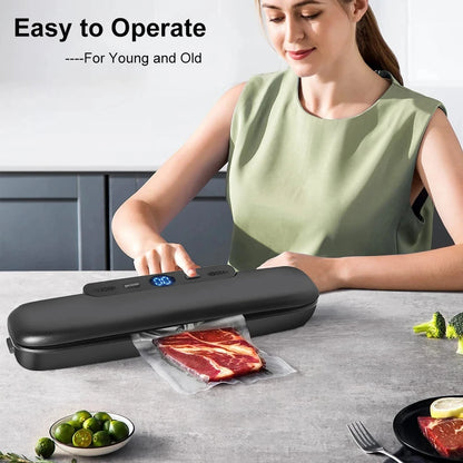 Kitchen  Electric Food Vacuum Sealer Machine And Bags Fast Vacuuming Wet Dry Food Kitchen Household Vacuum Packaging Vaccum Sealing Machine Mini kitchen appliance