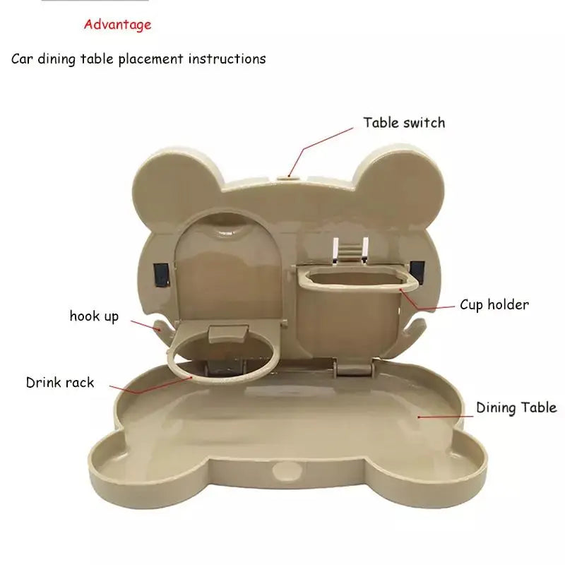 Car   Multifunction Cartoon Shaped Folding Auto Car Back Seat Table Drinks Baby Dinner Plate The Car Tray Car Cup Holder