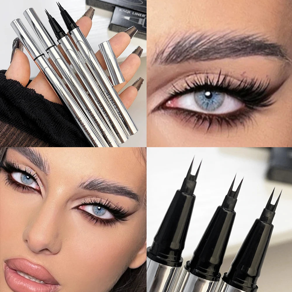 Makeup and face  2 Point Wild Liquid Eyebrow Pencil Lasting Eyebrow Tattoo Waterproof Eyeliner Lower Eyelash