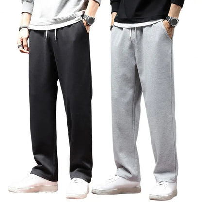 Men clothing   Sweatpants Straight Fit Joggers Loose Drawstring Sports Pants Autumn Men Jogger Pants Casual Long Trousers Tracksuit Men