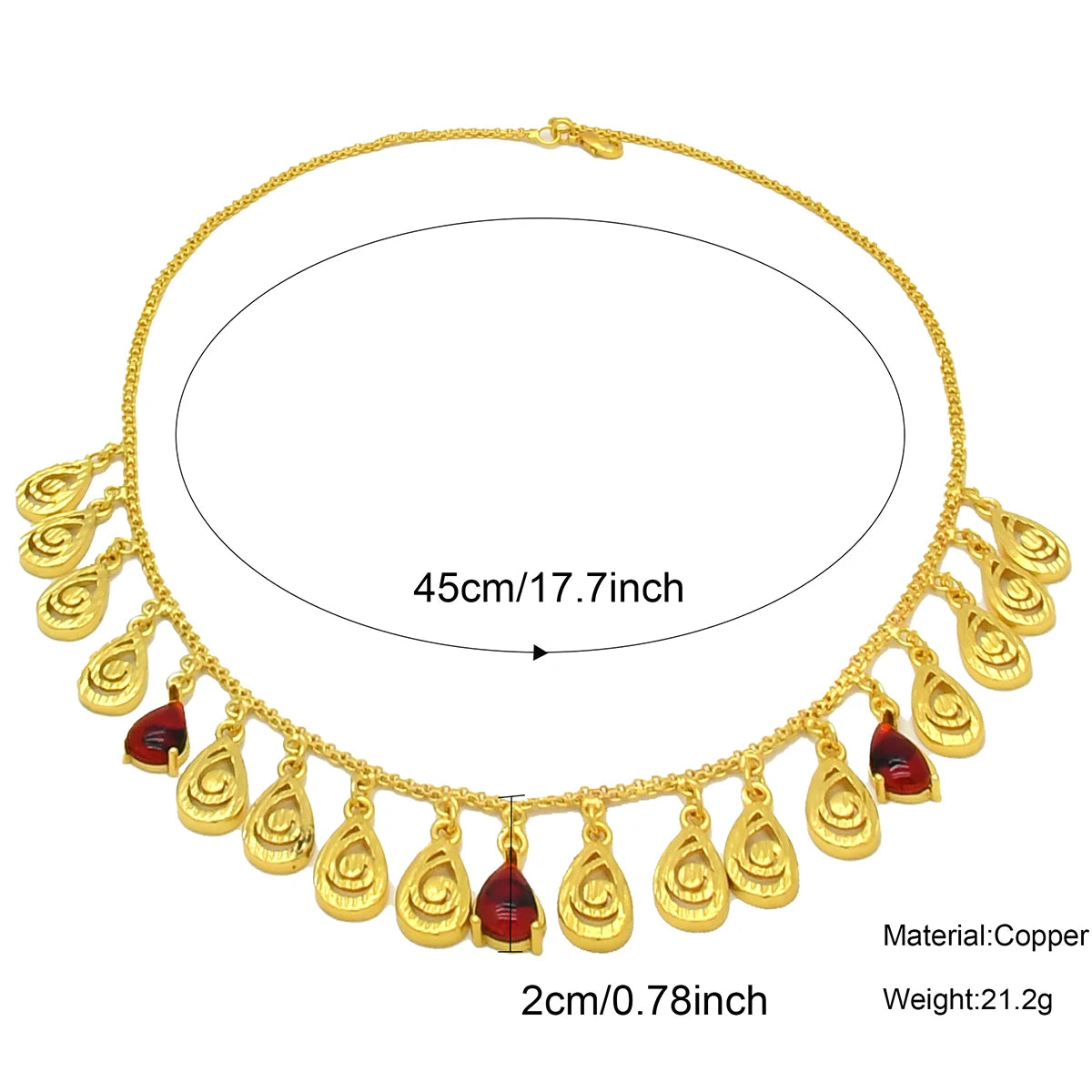 Jewellery    XuHuang African Crystal Pendant Tassel Necklace For Woman Ethiopian Bride Wedding Gold Color Jewelry Party Dubai Gifts 24K