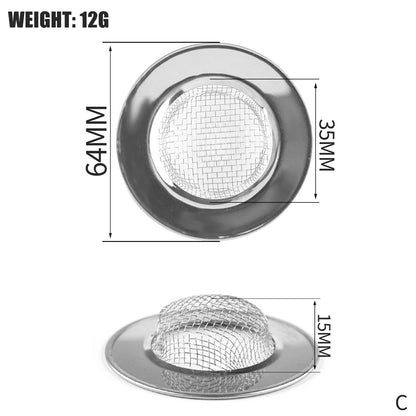 Kitchen 1PCS Kitchen accessories Sink Filter Stainless Steel Mesh Sink Strainer Filter Bathroom Sink Strainer Drain Hole Filter Trap Waste Screen