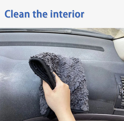 Car   SEAMETAL 40x40CM Car Wash Microfiber Towel 1200GSM Super Absorption Car Cleaning Drying Cloth Hemming Towels Detailing Care Rags