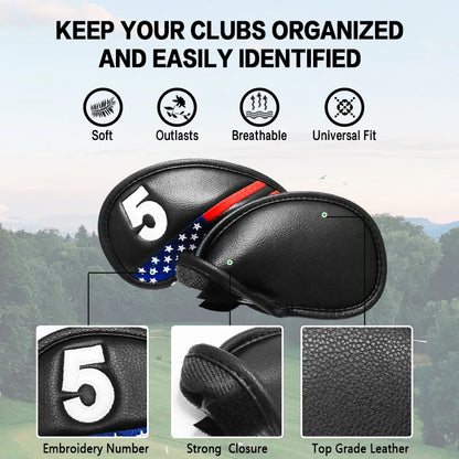 Outdoor  Golf Iron Head Covers Value 12 Piece Set