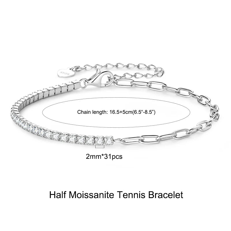 Jewellery   Anziw 925 Sterling Silver Plated 14K Gold Tennis Bracelet 3mm 5mm