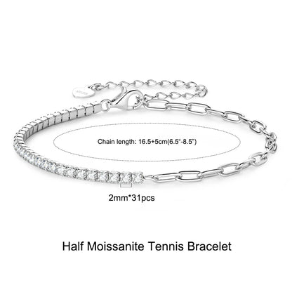 Jewellery   Anziw 925 Sterling Silver Plated 14K Gold Tennis Bracelet 3mm 5mm