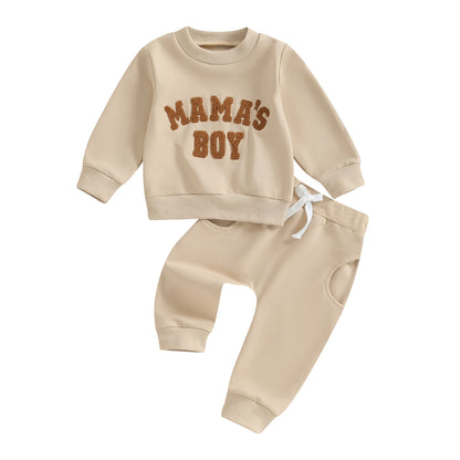 Boy  clothing Pudcoco Infant Baby Boy 2Pcs Fall Outfits Long Sleeve Letter Embroidery Pullover + Pocket Pants Set Toddler Clothes 0-3T