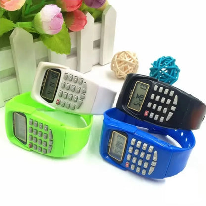 Jewellery   2 in 1 Fashion Digital Student Exam Special Calculator Watch Children Electronic Watch Time Calculator New Watch Mini Calculator