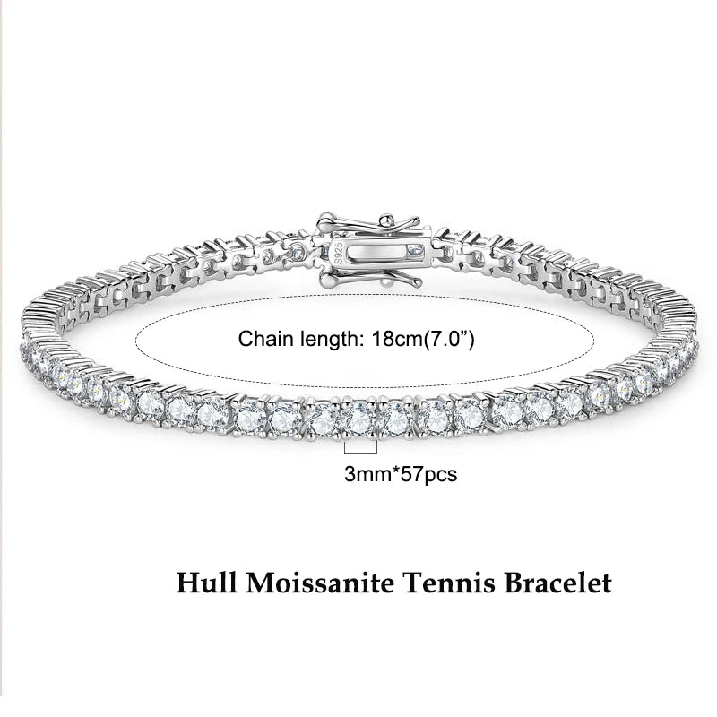 Jewellery   Anziw 925 Sterling Silver Plated 14K Gold Tennis Bracelet 3mm 5mm