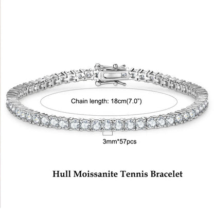 Jewellery   Anziw 925 Sterling Silver Plated 14K Gold Tennis Bracelet 3mm 5mm