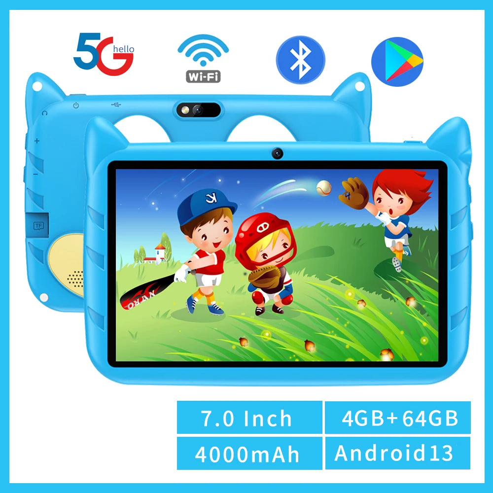 Mobile  Sauenane 4GB/64GB Good Price Kids Tablet 7 Inch Android 13  Children's Tablet Pc Nice Gift for Kids WiFi ,4000mAh,BT Tablet Pc