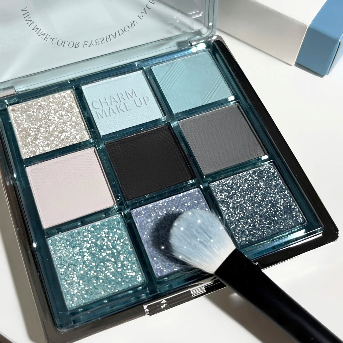 Makeup and face - 9-Color Eyeshadow Palette – Matte, Shimmer & Metallic Finishes