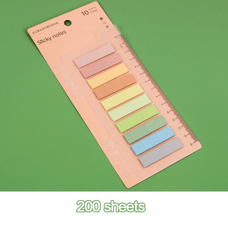 Toys  200sheets Sticky Tabs Sticky Notes Index Tabs Page Markers Memo Pad Stickers Notepad Book Annotation Office School Cute Supplies