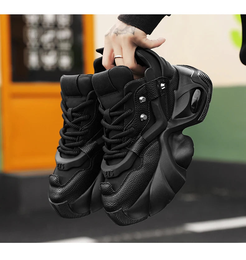 Men shoes Luxury Men's Black Casual Sneakers Comfortable Platform Shoes Men Designer Height Increasing Sneakers Men Casual Sports Shoes