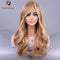 Crown & Glory Wigs  Synthetic wig europe and the United States big wave part long bangs long curly hair pick dyed women's headgear