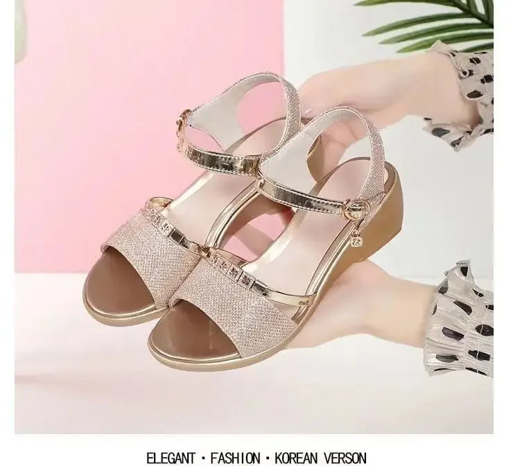 Woman shoes Summer Platform Sandals The New Roman Wedges Shoes for Women Sandals Fashion Heels Women High Quality High Heels