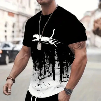 Men clothing Animal T-Shirts For Men Street Fashion Short Sleeve Tee Shirts