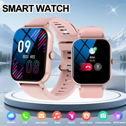 Jewellery  Smart watch with multiple sports modes, wireless calls, weather forecast, custom dials, compatible with Android and iPhone