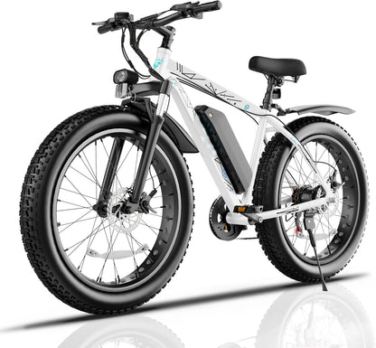 Outdoor   26" x 4.0 Fat Tire Electric Bike with 500W Motor, 48V 13Ah Removable Battery, 7 Speed, 25MPH, Cruise Control, Up to 50 Miles