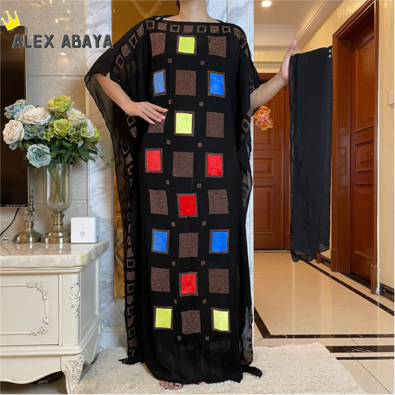 Muslim family   Free Shipping Muslim Abaya Dubai Turkey Muslim Hijab Dresses African Caftan  Party Elegant Islamic Embroidery Clothing AL034