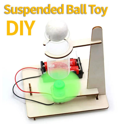 Toys Classic Educational Assemble Toys Wood DIY Electric Floating Ball Model Kid Puzzle Science Experiment Kit Material