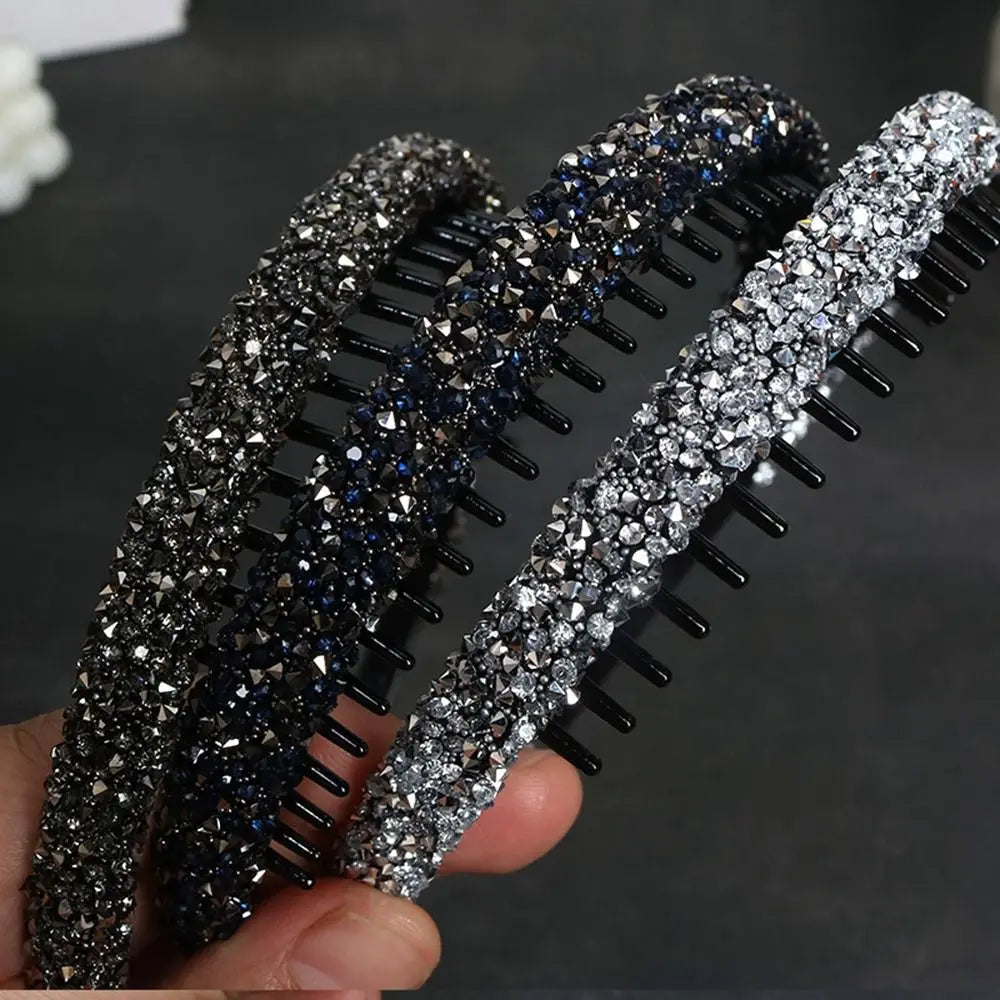 Style & Shine Hair   Toothed Rhinestone Headband Fashion Make Up Plastic Diamond Hair Hoop