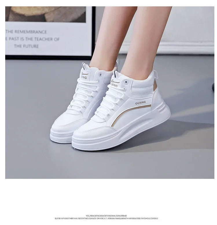 Woman shoes Maogu Woman Platform Fashion Shoes Casual Sneakers White Sports Shoe Ladies Boot Round Toe Elegant Autumn Women Warm Ankle Boots