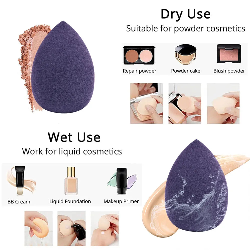 Makeup and face  4pcs/bag Fashion Make up Blender Cosmetic Puff Makeup Sponge