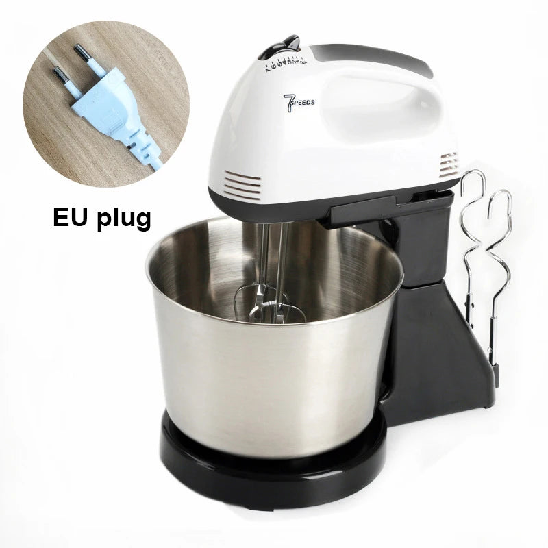 Kitchen  JIQI 7 Files Dough Mixer Egg Beater Food Blender Kitchen Electric Food Processor hand held cream milk Foamer whisk Stirrer 110V