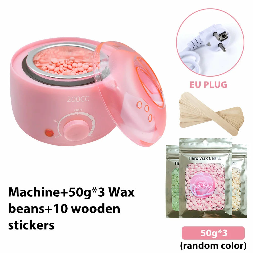 bathroom  200CC Wax Heater Warmer Hair Removal Machine For Hand Foot Body SPA Epilator Paraffin Wax Pot +Wax Beans + Wood Sticks