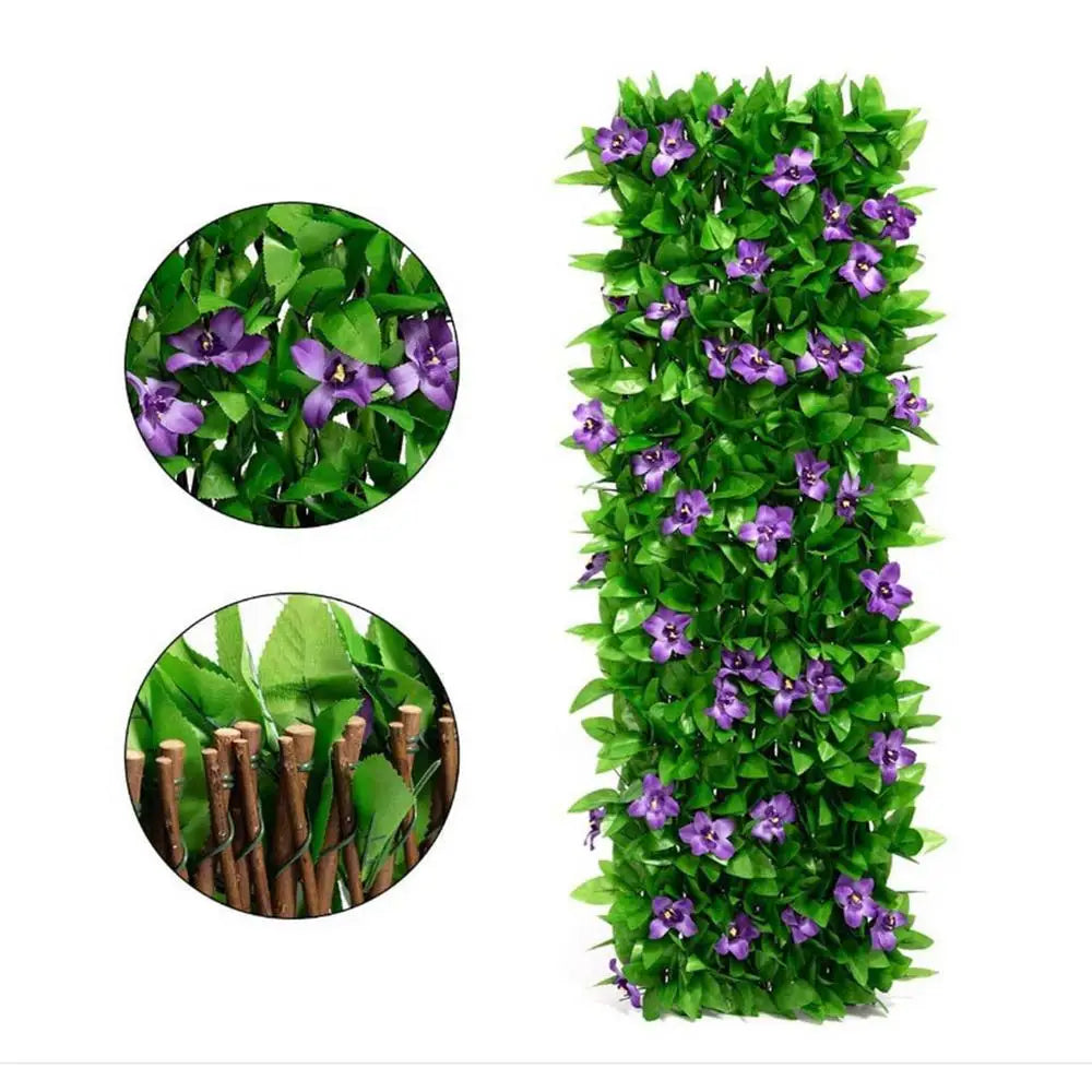 Outdoor, Artificial Hedge Fake Leaf Wall Greenery Hedge Plant Privacy Fence Screen for Home Outdoor Garden Balcony Decoration