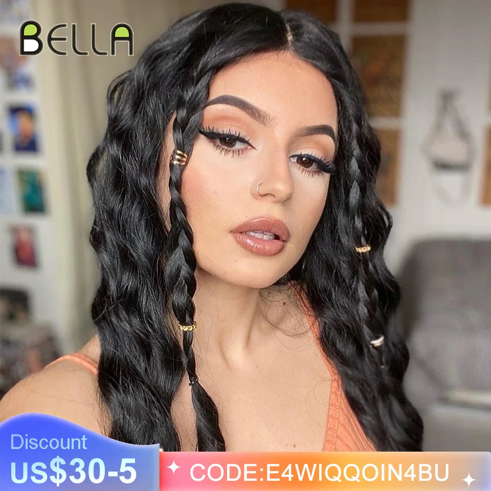 Crown & Glory Wigs  BELLA Lace Wigs Synthetic Deep Wave Curly Synthetic Lace Front Wig Blonde Wig Pink 30 Inch Hair Wigs For Black Women Cosplay